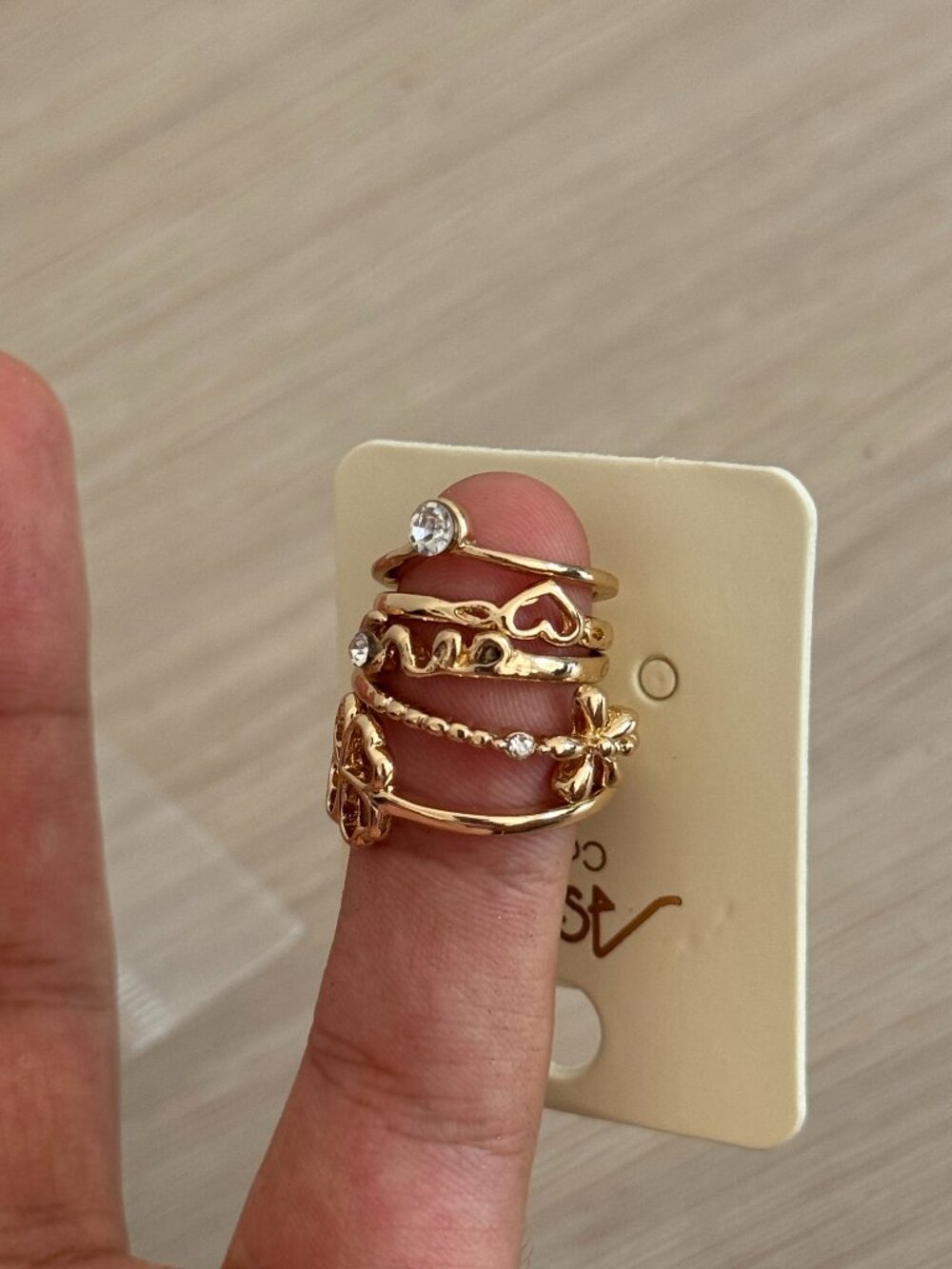 Dainty Gold Stacking Rings Minimalist Set